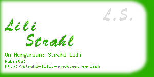 lili strahl business card